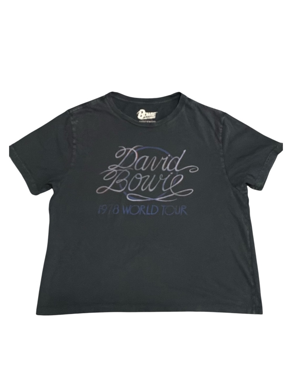 Lucky Brand David Bowie Graphic Cropped T Shirt